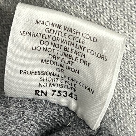 Lineamaglia Two-Tone Gray Draped Cardigan Wool Blend, Women’s Large - Picture 6 of 7